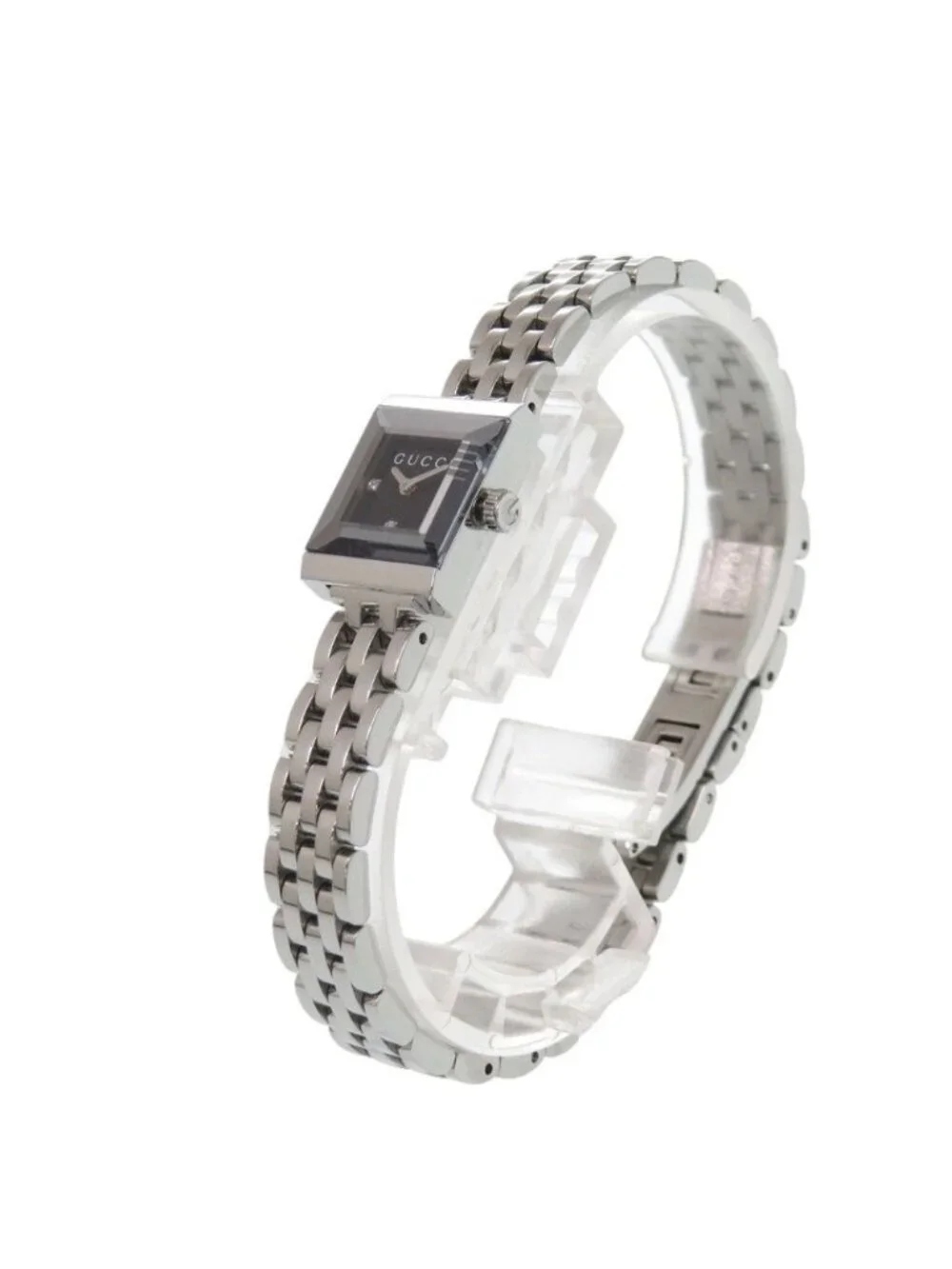 Gucci 128.5 G Type/frame SS Black Quartz Watch Dial